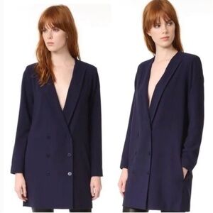 Rodebjer Vora Double Breasted Navy Blue Long Blazer Dress